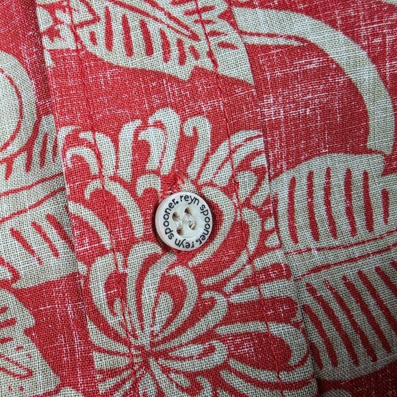 Reyn Spooner Kloth Mens Size XL Red Floral Button Front Shirt Aloha Hawaiian - Picture 4 of 9